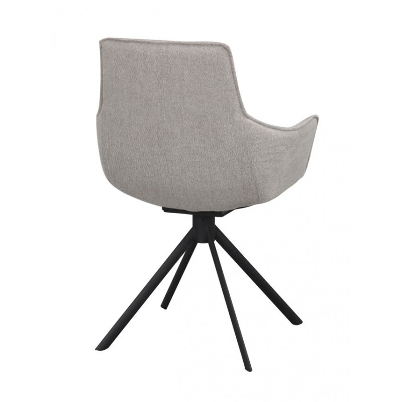 RO Lowell Swivel Arm Chair Grey/Black